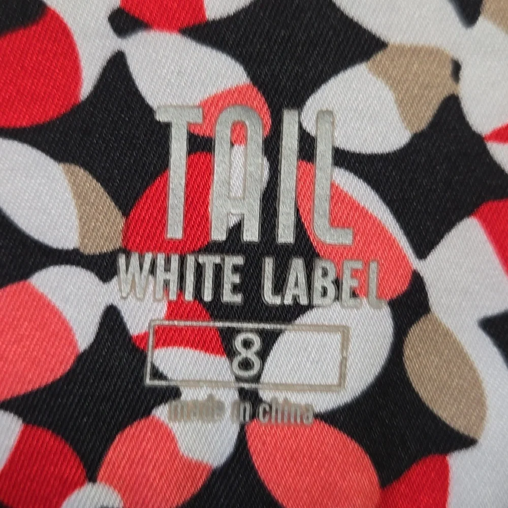 Tail Abstract Floral Print Golf Skort‎ Size 8 White Label Pickleball Tennis Prep
